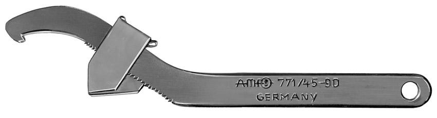 Klucz hakowy z noskiem nastawny 45-90mm AMF