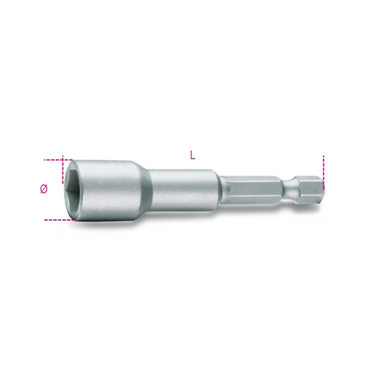 Nasadka 1/4" 6-kątna magnetyczna 7 mm, 862F Beta