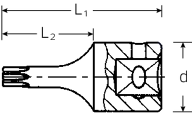 Nasadka 1/4" wkrętakowa T25 TORX (zewn.) krótka STAHLWILLE