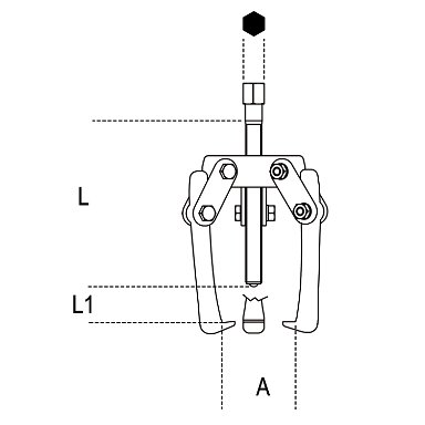 Ściągacz 3-ramienny wahliwy 90 mm, 1516/3 Beta