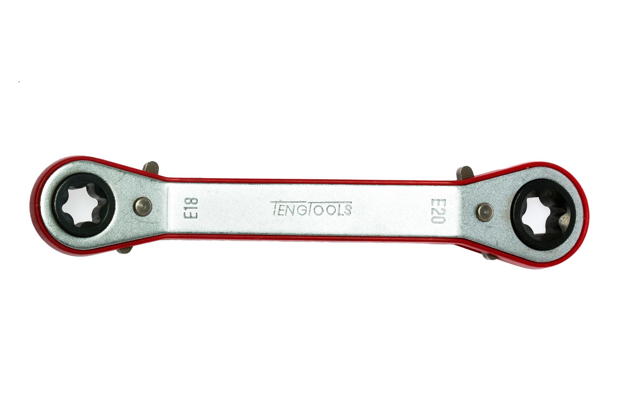Klucz oczkowy zapadkowy E18xE20 Teng Tools