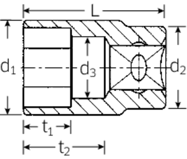 Nasadka 3/8" 18mm, 6-kątna, krótka STAHLWILLE