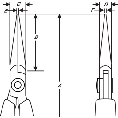 Szczypce płaskie, wydłużone 132 mm BAHCO