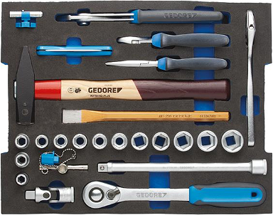 Zestaw narzędzi dla rzemieślników, 58-cz., w walizce L-Boxx, 136, GEDORE