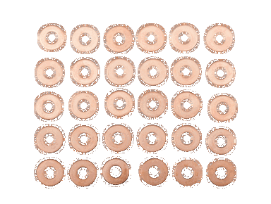 Podkładki do wtryskiwaczy 7.5x1 mm, zestaw 30 szt. BAHCO
