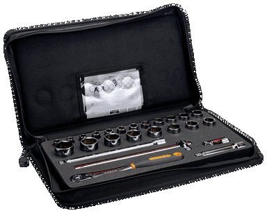Nasadki 1/2'' Hex 25 elementów w etui materiałowym BAHCO