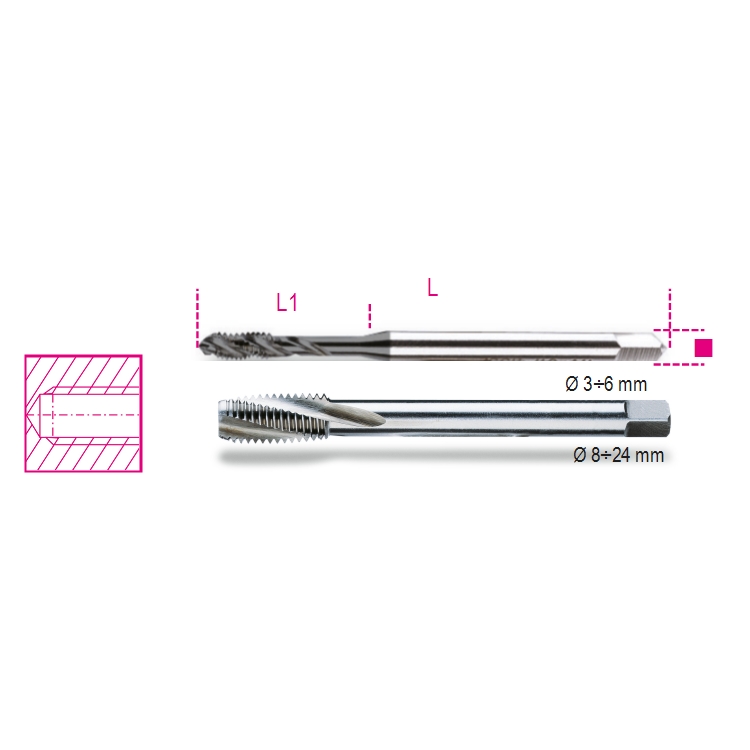 Gwintownik maszynowy M16x2 nieprzelotowy HSS, 428FC Beta