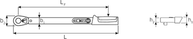 Klucz dynamometryczny 40-200Nm (30-150 ft.lb) z grzechotką 1/2", QUICK STAHLWILLE