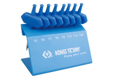 ZESTAW IMBUSÓW Z UCHWYTEM "T" 8szt. 1153A TORX T5 - T20, STOJAK King Tony