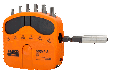 Zestaw bitów wkrętaka 7 szt. TR10-TR40 z uchwytem BAHCO