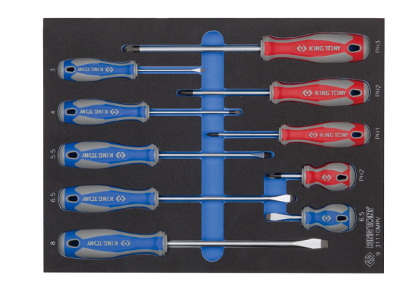 ZESTAW WKRĘTAKÓW 10 cz. KRZYŻAK + PŁASKIE, WKŁAD Z PIANKI EVA DO WÓZKA King Tony