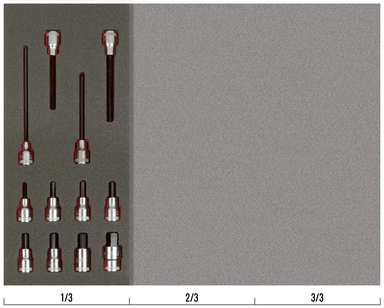 Wkład narzędziowy 1/2" - 12 el. BAHCO