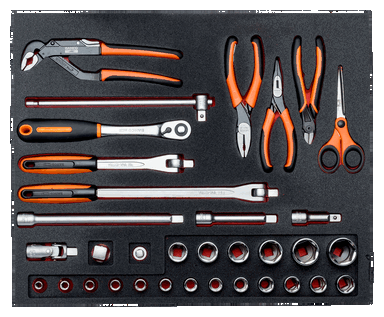 Zestaw nasadek i szczypiec 34 elem. BAHCO