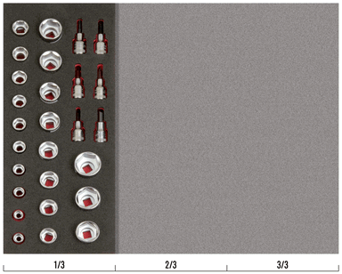 Wkład narzędziowy 1/2" 27 elementów BAHCO