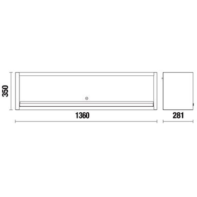 Szafka wisząca długa systemu C45PRO, 4500/C45PRO/PML Beta
