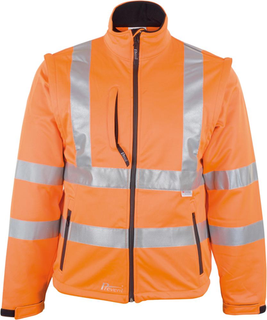 Kurtka ostrzegawcza, softshell, rozmiar 2XL, pomarańczowy fluorescencyjny