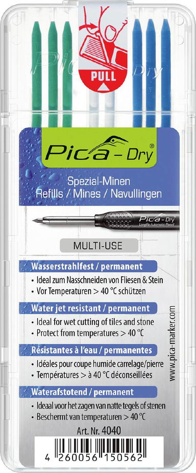 Zest.zapas. wkladow do mark.do gleb.otw Pica-Drybiale,zielone,niebieskie Pica