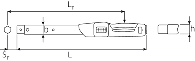 Klucz dynamometryczny60-300 ft.Ib (800-3600 in.lb) 14x18mm STAHLWILLE