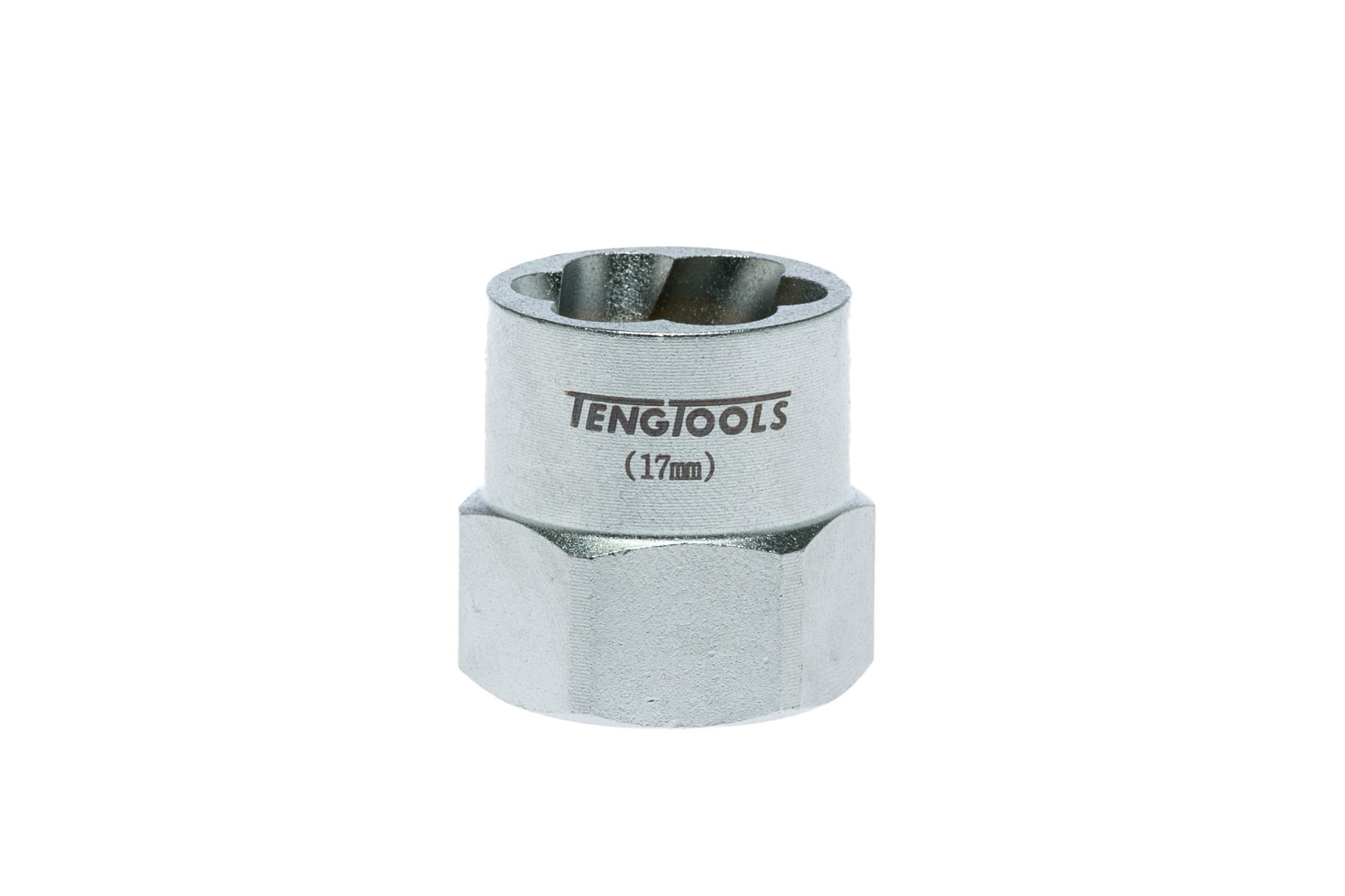 Sześciokątne nasadki odkręcające z chwytem kwadratowym 3/8" 17 mm Teng Tools