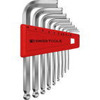 Zest.kluczy trzpien.kąt.w uchwycie z tworz.sztuczn. 9-częściowy, 1,5-10mm końc.kulis.PB Swiss Tools