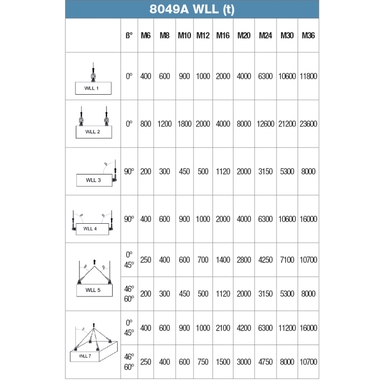 Śruba z uchem obrotowym M36 90°, WLL 8000 kg Robur