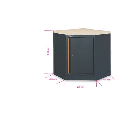 Moduł narożny do systemu C45PRO, 4500/C45PRO/CAI/W Beta