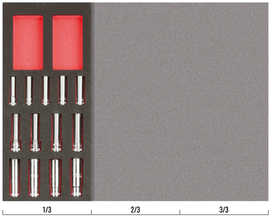 Wkład narzędziowy nasadki 3/8" i 1/2" - 13 elementów BAHCO