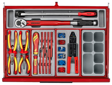 Wózek narzędziowy TKS26R1033T PRO35TM wraz z zestawem narzędzi Teng Tools