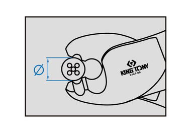 SZCZYPCE TNĄCE DO KABLI ŚR. 9.2mm, DŁUGOŚĆ 212mm King Tony