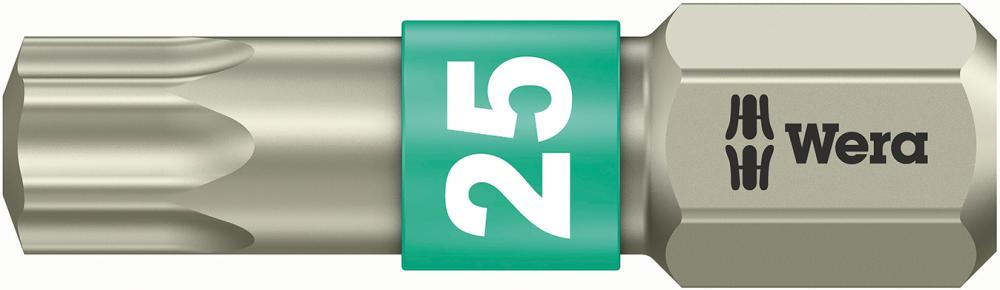 Bit nierdzewny 1/4" DIN3126C6,3, do srub z gniazdem Torx 25x25mm Wera