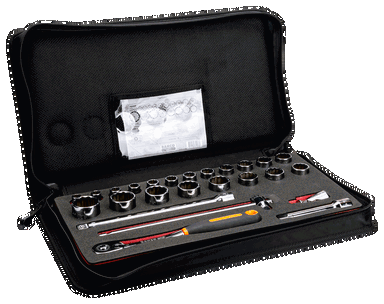 Nasadki 1/2'' Bi-Hex 25 elementów w etui materiałowym BAHCO