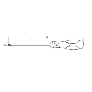 Wkrętak krzyżowy PH1x4,5x120 mm do pracy na wysokościach, 1292HS Beta