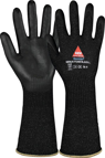 Rękawice chroniące przed przecięciem Genua Foam Black Long, rozmiar 8 Hase