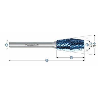 Pilnik obrotowy Blue-Tec WKN/WKN 12x25x6x70 Combi Integra Tools