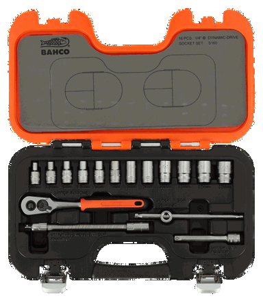 Zestaw nasadek 1/4", 16 elementów BAHCO