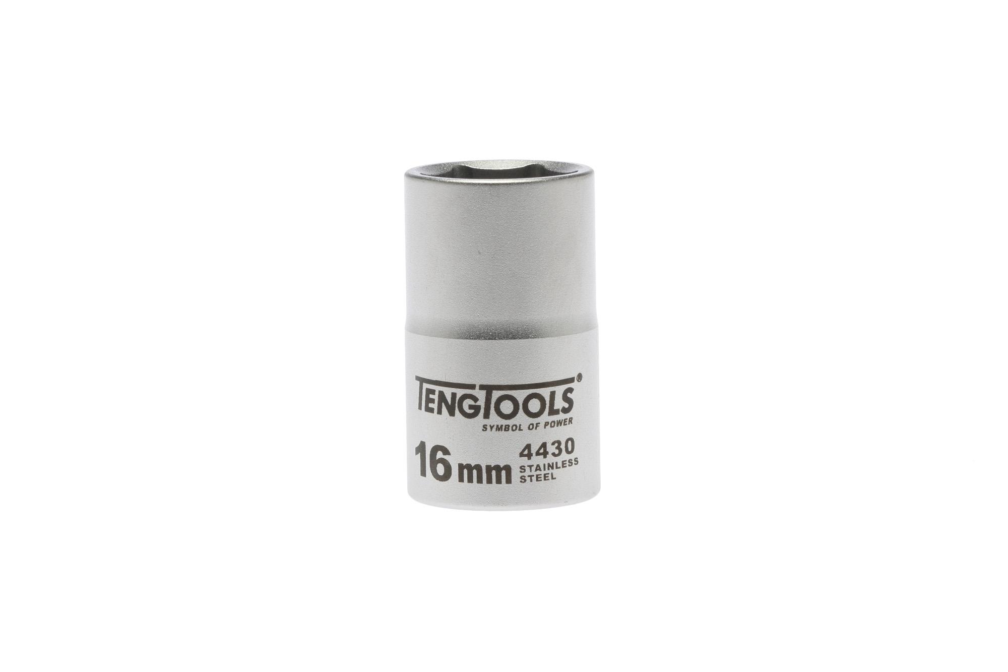 Nasadka 6-kątna nierdzewna z chwytem 1/2" 16 mm Teng Tools