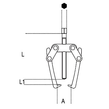 Ściągacz 2-ramienny wahliwy 60 mm, 1515/1 Beta