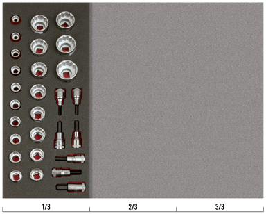 Wkład narzędziowy 1/2" - 28 el. BAHCO