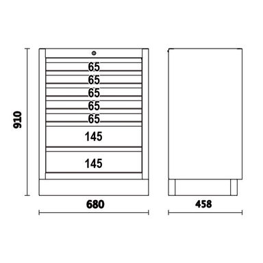 Moduł stały 7 szuflad systemu C45PRO, 4500/C45PRO/M7 Beta