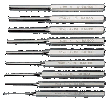 Wybijaki 8-kątne Vanadium extra, zestaw 9 sztuk, 2-10 mm BAHCO