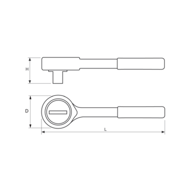 Grzechotka ze stali nierdzewnej 3/4" 320 mm BAHCO