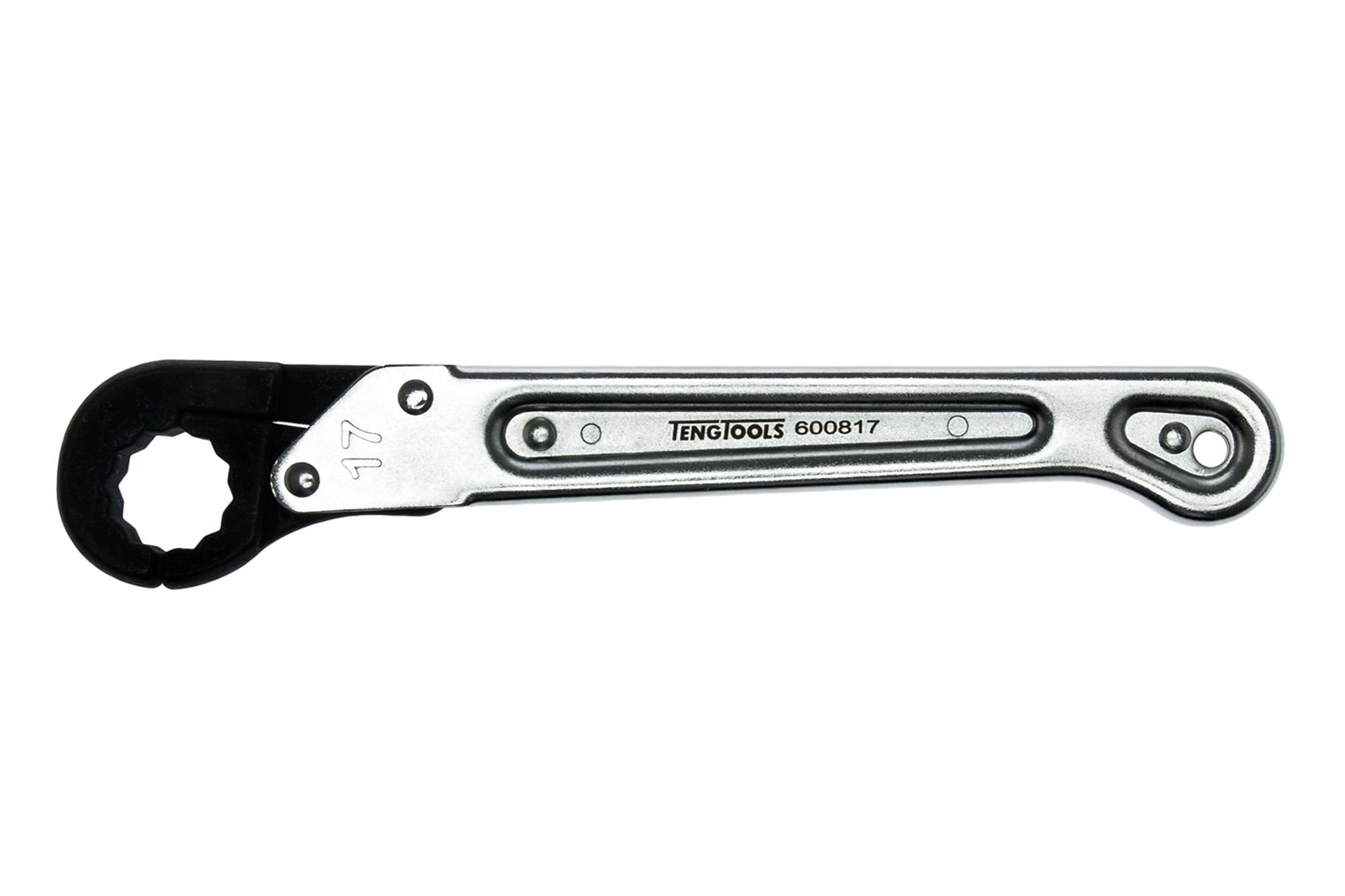 Klucz oczkowy zapadkowy otwierany 17 mm Teng Tools